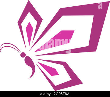 Butterfly icon logo design concept template illustration Stock Vector