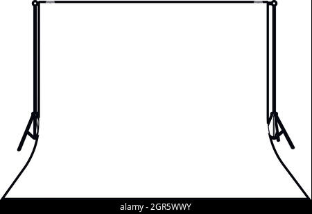 Backdropfor photography icon, outline style Stock Vector