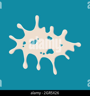 Big milk stain icon Stock Vector