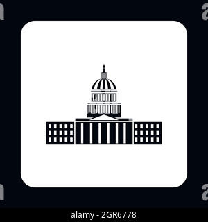 Capitol icon, simple style Stock Vector