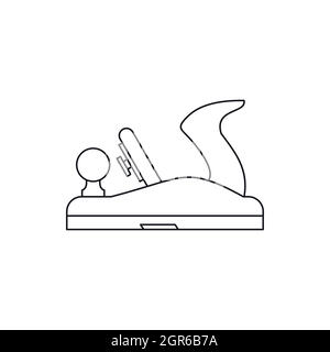 Jack plane icon, outline style Stock Vector