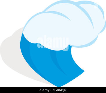 Water wave icon, isometric 3d style Stock Vector Image & Art - Alamy