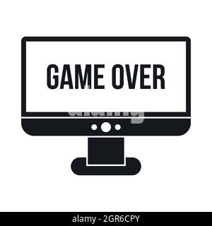 Game over icon in simple styl Stock Vector