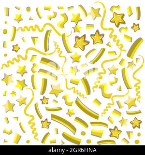 Seamless background design with stars and ribbons Stock Vector