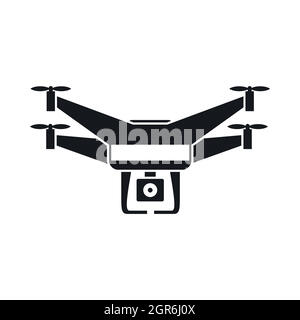 Drone video camera icon, simple style Stock Vector