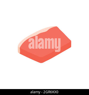 Meat icon, isometric 3d style Stock Vector