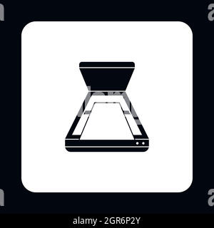 Open scanner icon in simple style Stock Vector