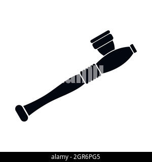 Pipe for smoking marijuana icon, simple style Stock Vector