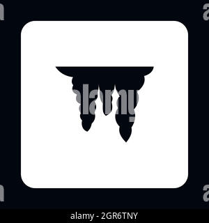 Icicles icon in simple style Stock Vector