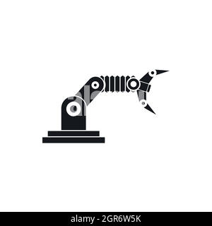 Robotic hand manipulator icon, simple style Stock Vector