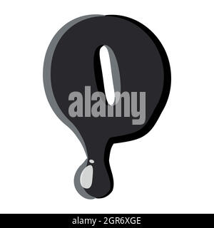 Number zero 0 isolated on white background Stock Vector