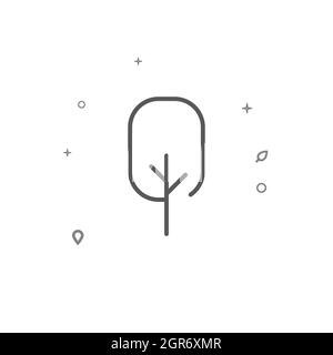 Rounded rectangle tree vector icon. Tree symbol. Flat illustration ...