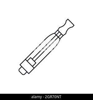 Electronic cigarette atomizer icon, outline style Stock Vector