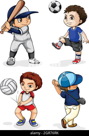 Free Vector  Kids in baseball uniform in the field illustration