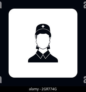 Doctor person icon. Simple medic symbol. Flat vector illustration Stock ...