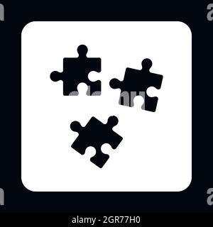 Puzzles icon in simple style Stock Vector