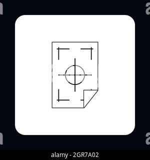 Printer marks on a paper icon digital blue Stock Vector Image & Art - Alamy