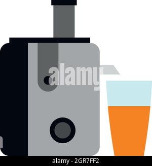 Juicer icon, flat style Stock Vector