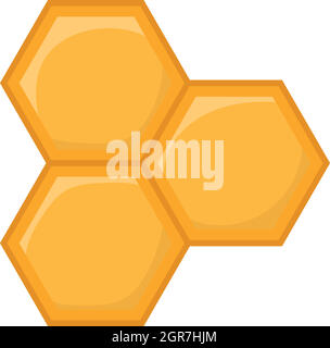 Honeycomb of bee icon, cartoon style Stock Vector