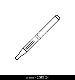 Box mod and clearomizer icon, outline style Stock Vector