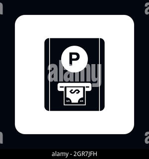 Parking fees icon, simple style Stock Vector