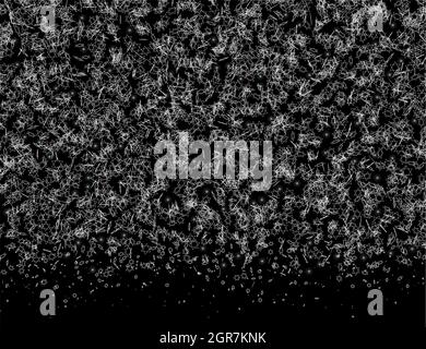 Background with the contours of the stars falling from above in the form of snow. Vector illustration. Stock Vector