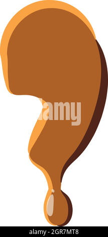 Comma from caramel icon Stock Vector