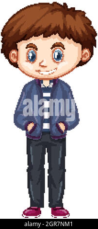 A vector illustration of Boy Wearing Clothes Stock Vector Image & Art -  Alamy