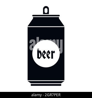 Beer in aluminum cans icon, simple style Stock Vector