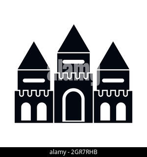 Children house castle icon, simple style Stock Vector