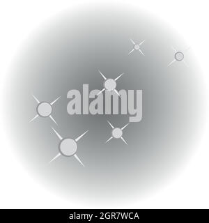 Nebula icon, black monochrome style Stock Vector