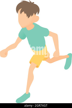 Runner icon, cartoon style Stock Vector