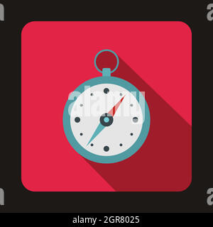 Compass flat icon. Vector icon of a navigational compass in flat style ...