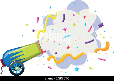 A Fantasy Cannon on White Background Stock Vector
