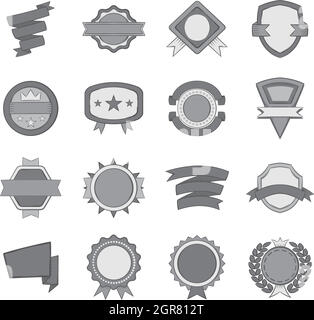 Vector black award medal icons set Stock Vector Image & Art - Alamy