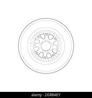 Racing wheel icon, outline style Stock Vector Image & Art - Alamy