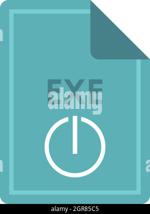 File EXE icon, flat style Stock Vector