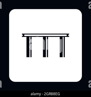 Narrow bridge icon, simple style Stock Vector