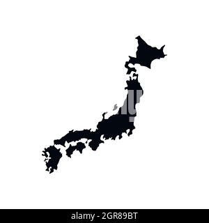 Map of Japan icon, simple style Stock Vector