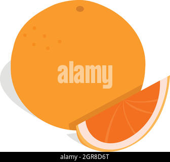 Grapefruit icon,n isometric 3d style Stock Vector