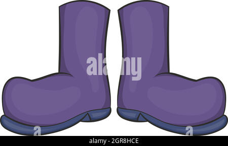 Rubber boots icon in cartoon style Stock Vector