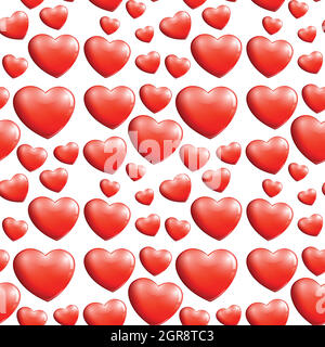 A seamless heart pattern Stock Vector