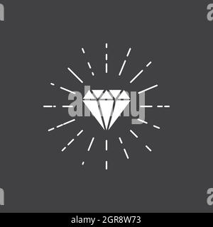 Diamond  logo vector icon illustration design Stock Vector