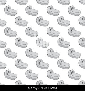 Cradle for baby seamless pattern Stock Vector