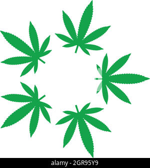 cannabis leaf vector icon illustration design Stock Vector
