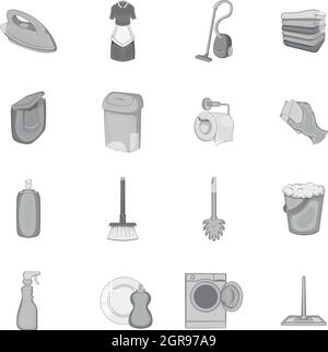 Household elements icons set Stock Vector