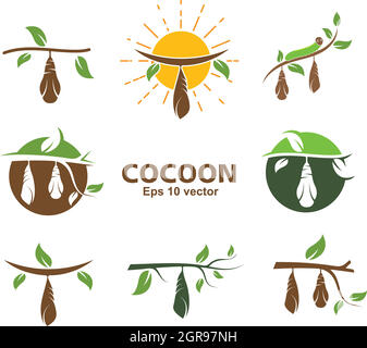 cocoon vector illustrtion design Stock Vector