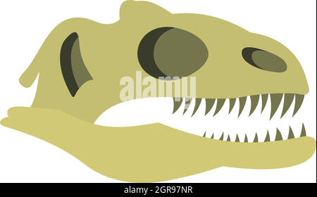 Skull of dinosaur icon, flat style Stock Vector Image & Art - Alamy
