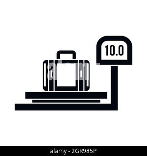 Luggage weighing icon, simple style Stock Vector