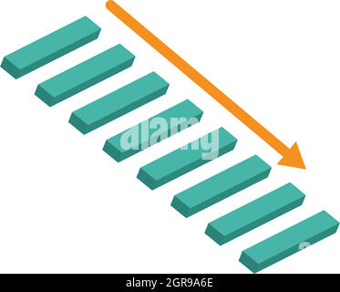the upstair with down arrow  vector illustration design Stock Vector